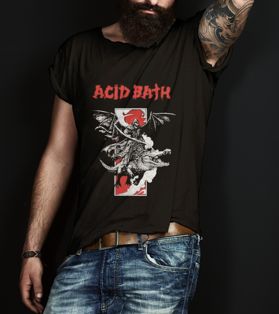 Acid Bath Band Red Alligator Wall T-Shirt