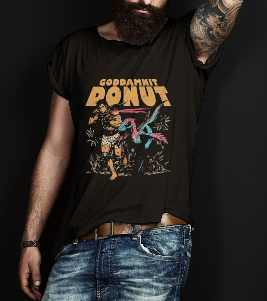 Goddamnit Donut Dinosaur Adventure T-Shirt