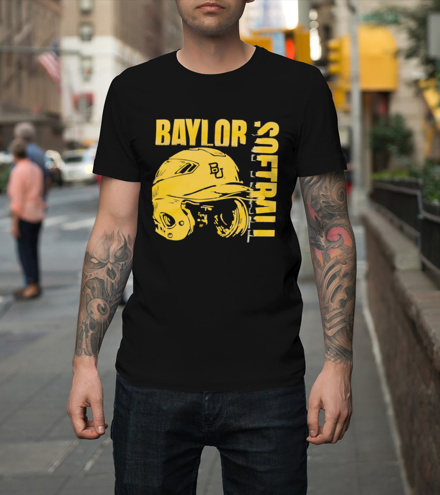 Baylor Softball BU Helmet T-Shirt