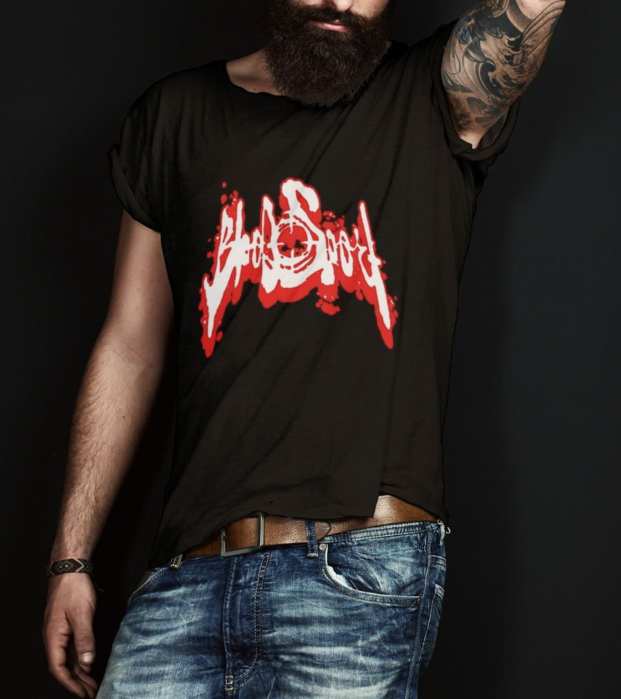 Bloodsport Distressed Font Red T-Shirt