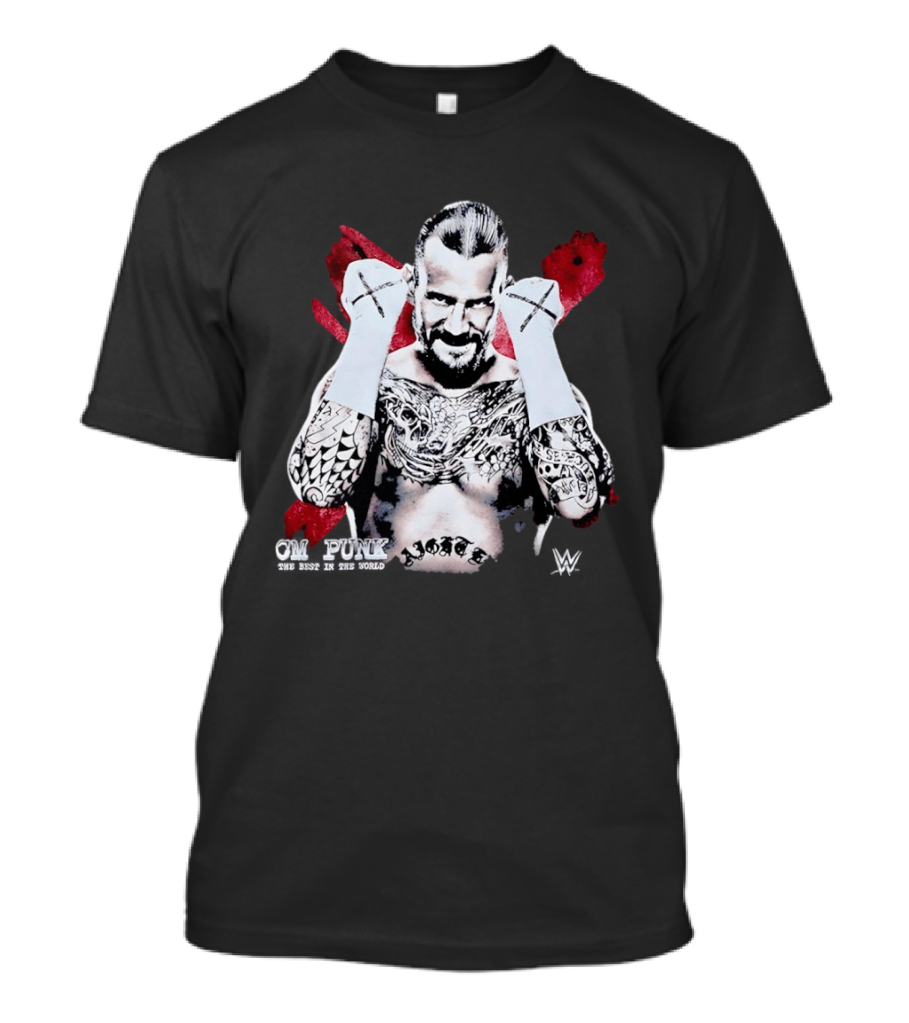 CM Punk Best In The World WWE Wrestling Icon Tattoo T-Shirt