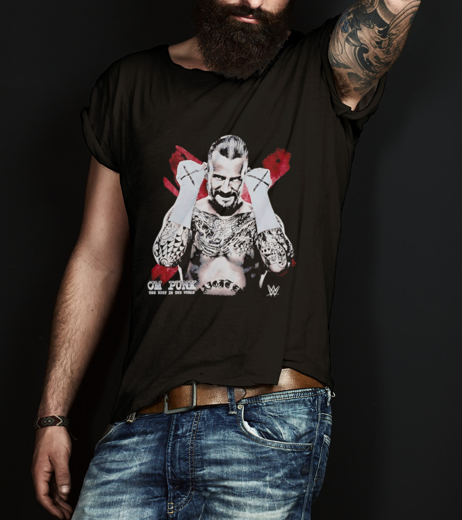 CM Punk Best In The World WWE Wrestling Icon Tattoo T-Shirt