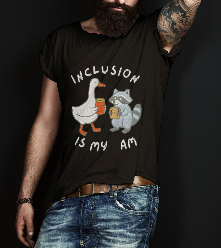 Raccoon Goose Inclusion Is My Jam Sandwich T-Shirt