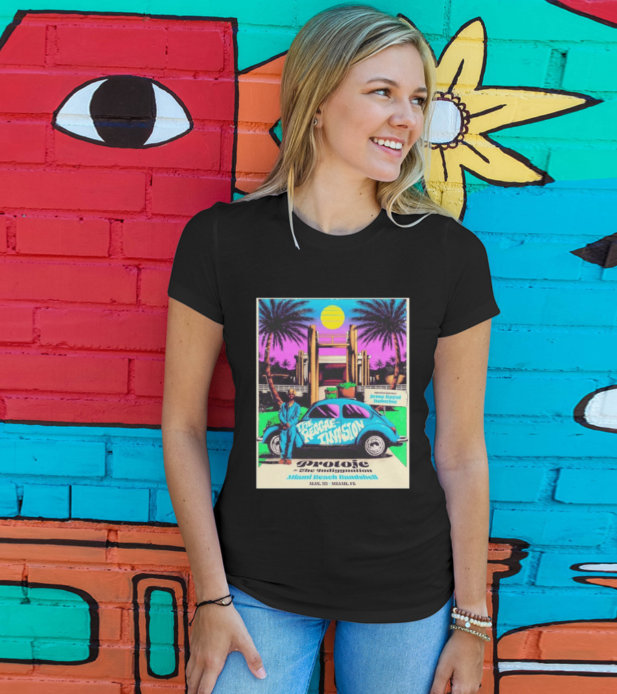 Protoje And The Indiggnation The Reggae Invasion Miami Beach Bandshell May 2 2026 Jesse Royal Dubwise T-Shirt