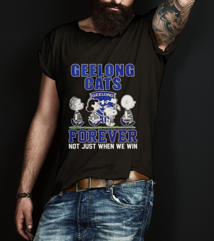 Geelong Cats Peanuts Forever Not Just When We Win T-Shirt