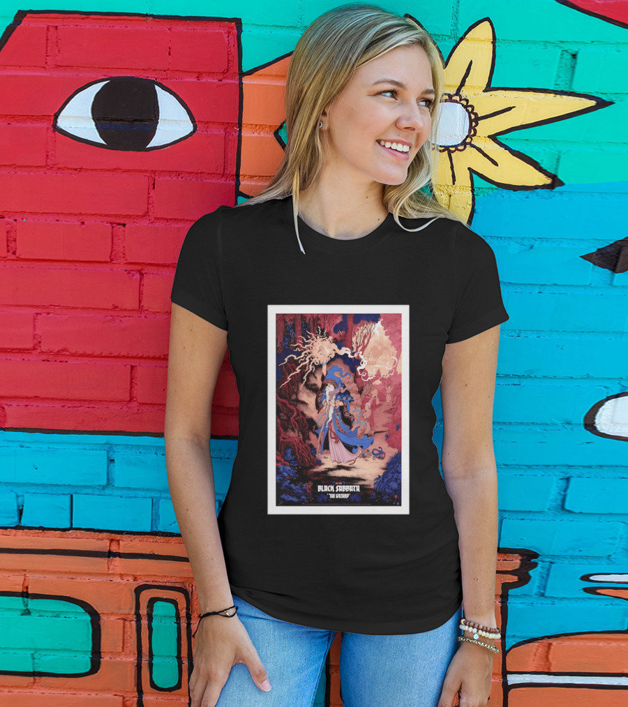 Black Sabbath The Wizard Rainbow Foil Edition Fantasy Scene T-Shirt