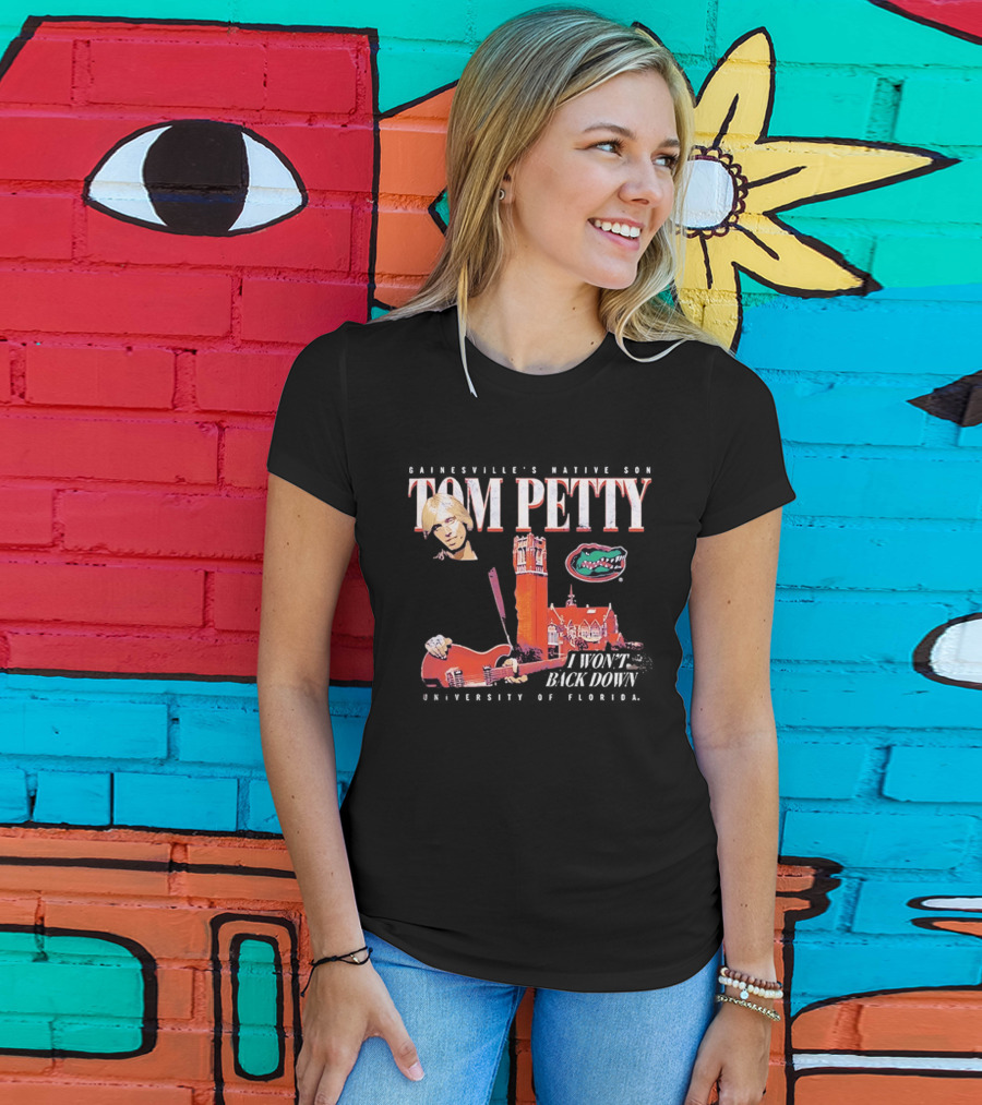 Tom Petty Florida Gators Century Tower I Won't Back Down T-Shirt