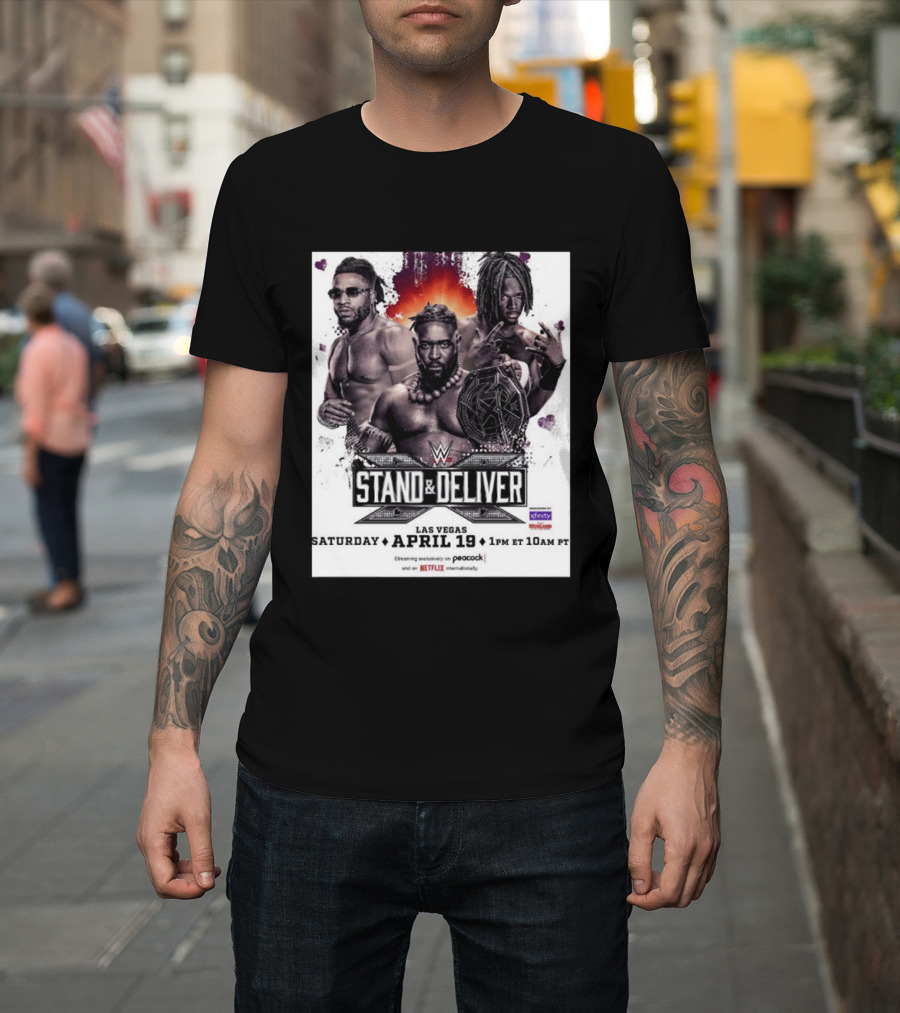 Trick Williams Jevon Evans WWE Stand And Deliver Las Vegas April 19 2025 Event T-Shirt