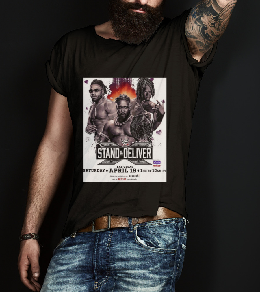 Trick Williams Jevon Evans WWE Stand And Deliver Las Vegas April 19 2025 Event T-Shirt