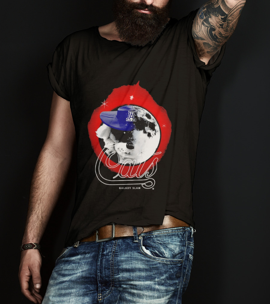 Arizona Wildcats SLAM Galaxy Cats Half Wilbur Half Moon T-Shirt