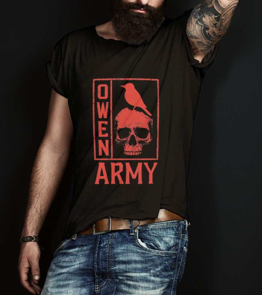 Owen Army Skull With Bird T-Shirt