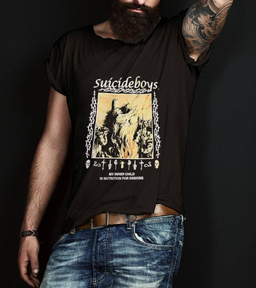 Suicideboys My Inner Child Is Nutrition For Demons Tarot Skeletons T-Shirt