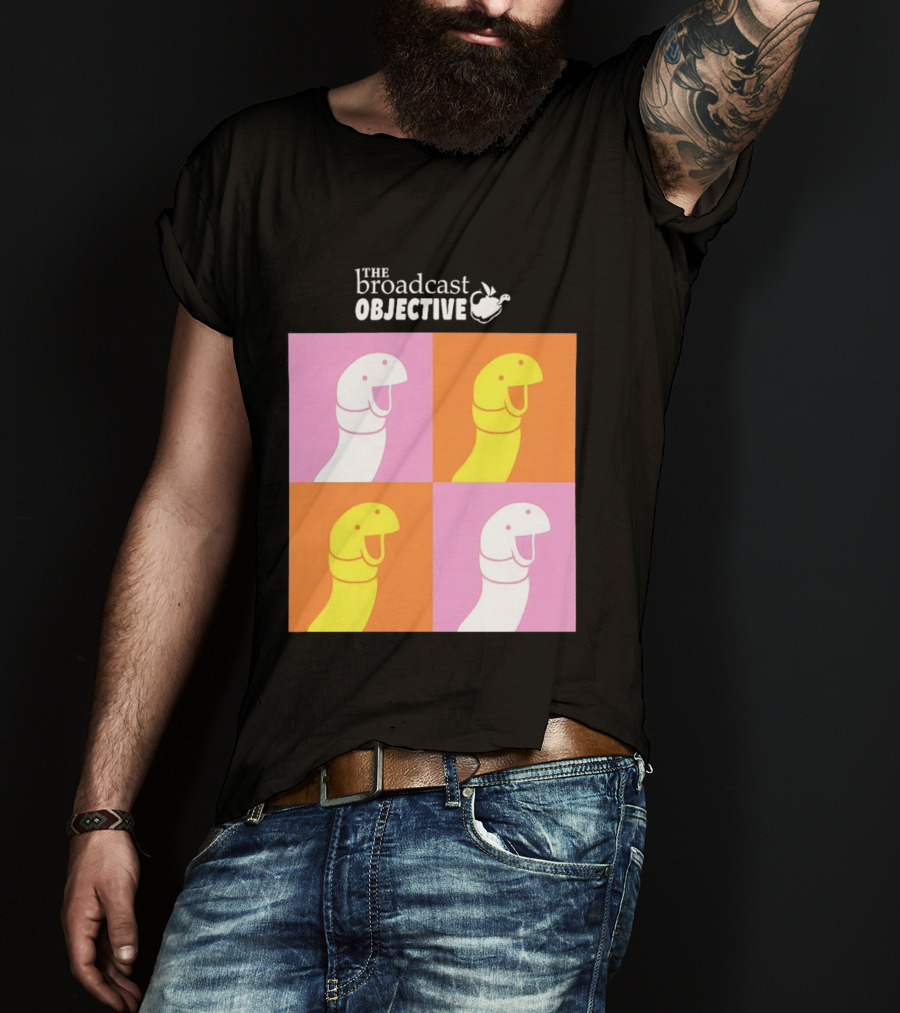 The Broadcast Objective Colorful Cartoon Faces Pop T-Shirt