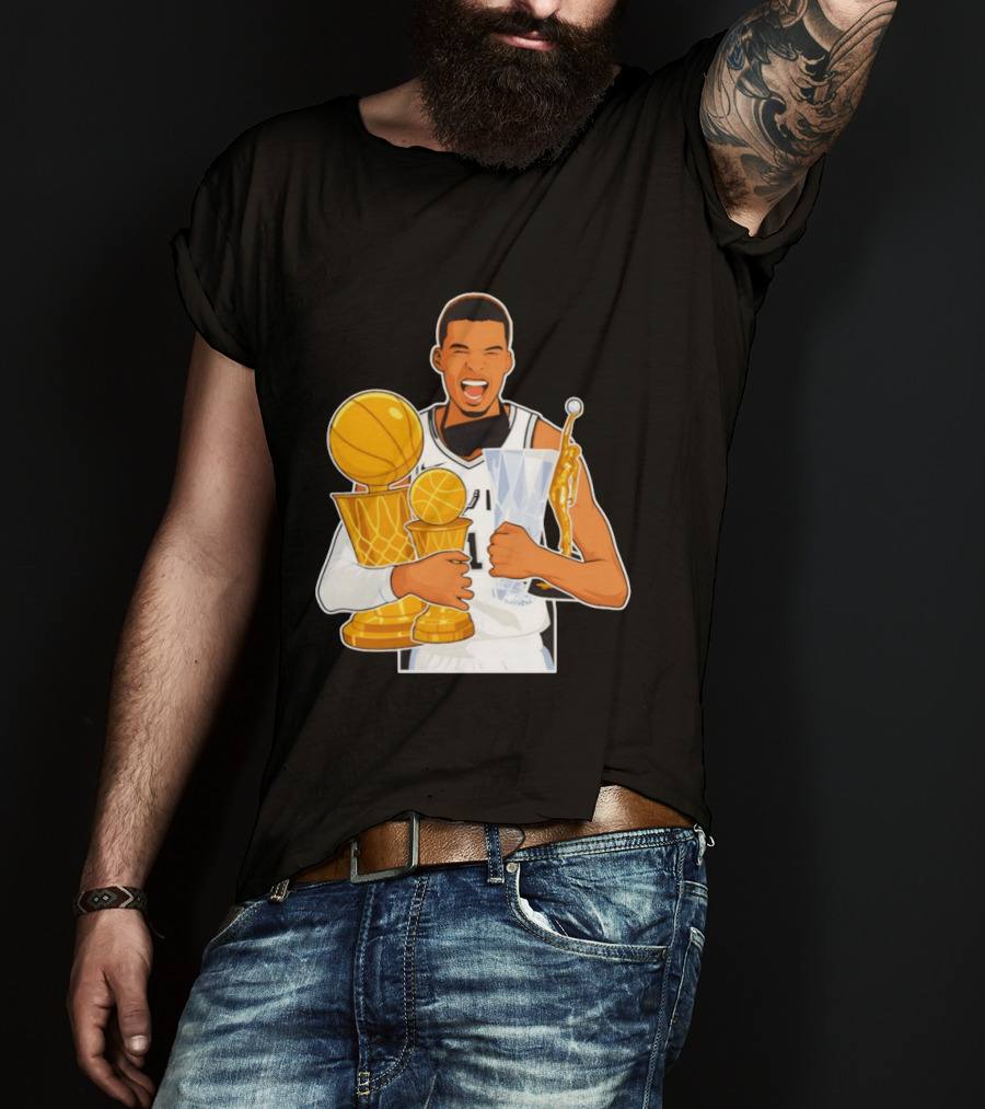 Victor Wembanyama Cartoon Trophy San Antonio Spurs MVP T-Shirt
