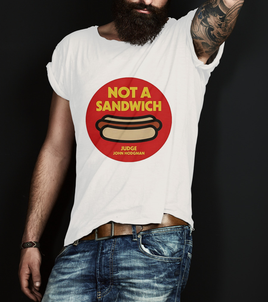 Not A Sandwich Judge John Hodgman Hot Dog Debate Red T-Shirt