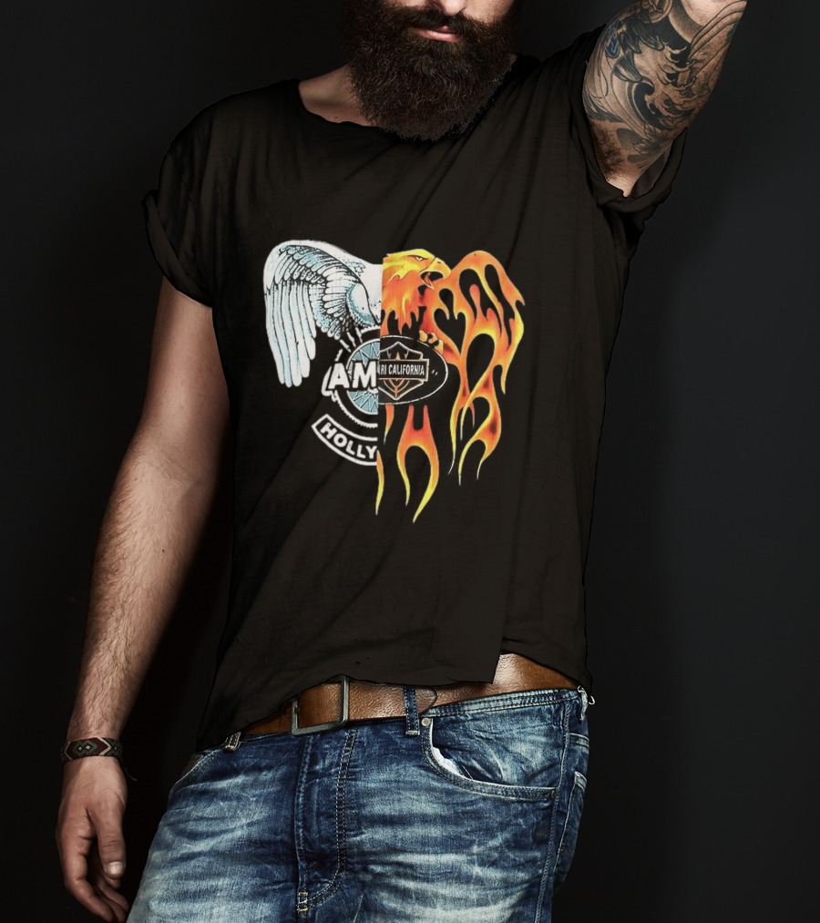 AMIRI Hollywood Spliced Eagle Fire Wing T-Shirt