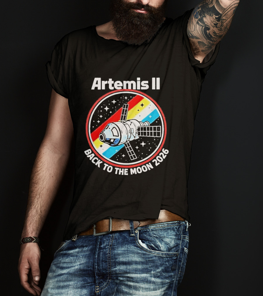 Artemis II NASA Mission Back To The Moon 2026 Spacecraft Patch T-Shirt