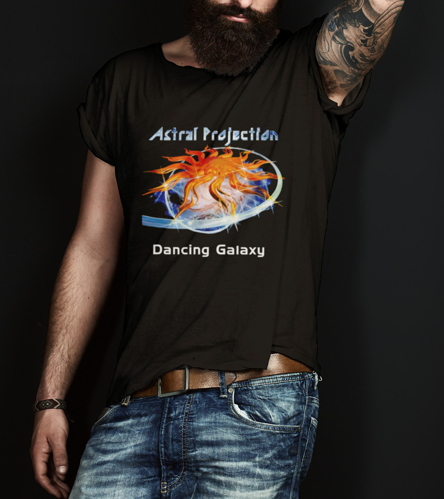 Astral Projection Dancing Galaxy Cosmic Fire And Water T-Shirt