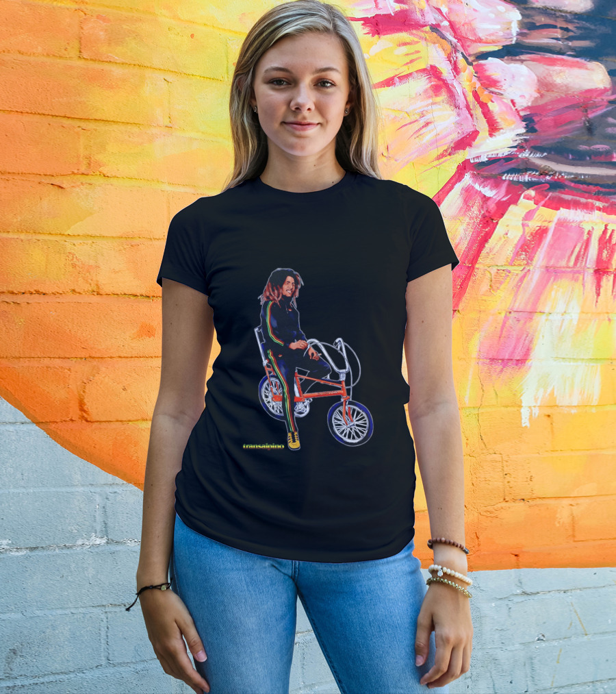 Bob Marley Transalpino One Love Bicycle Fashion T-Shirt