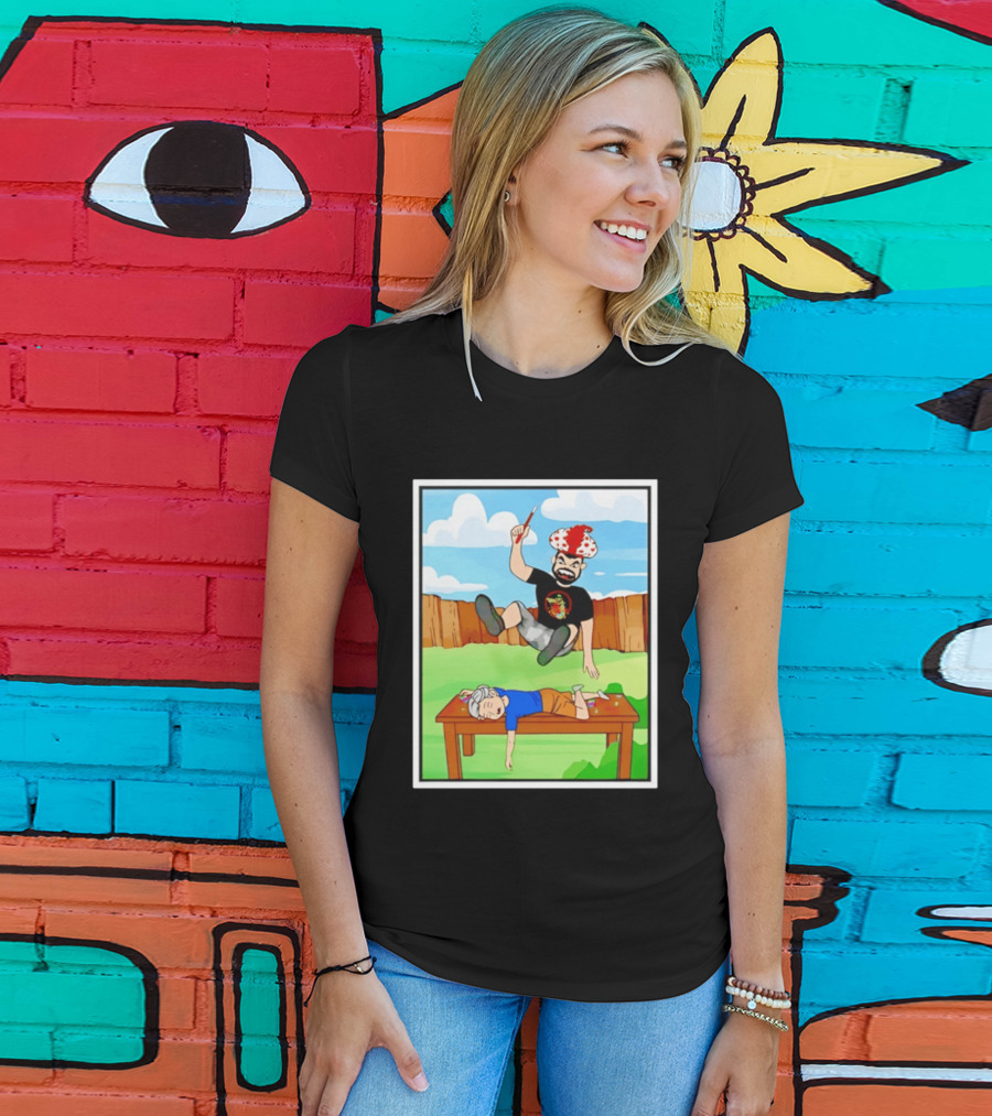 Super Sabu SuperHumman Backyard Wrestling Comic Style Action T-Shirt