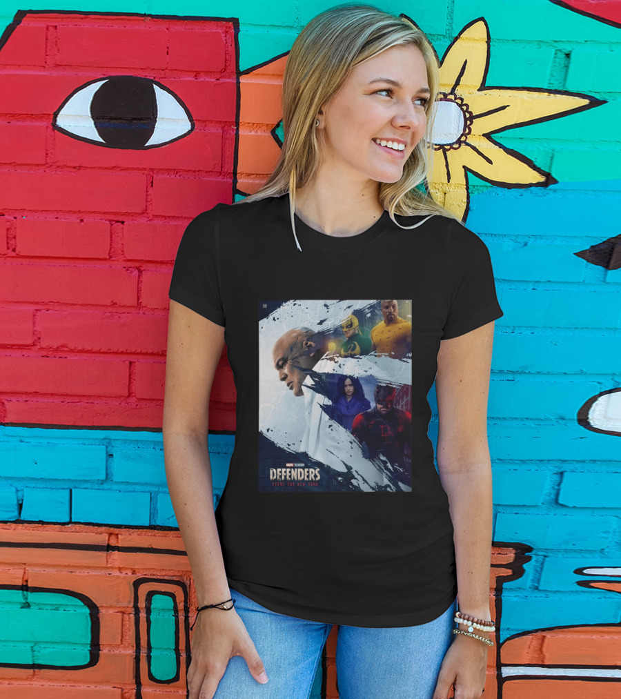 Marvel Television Defenders Fight For New York Heroes Assemble T-Shirt
