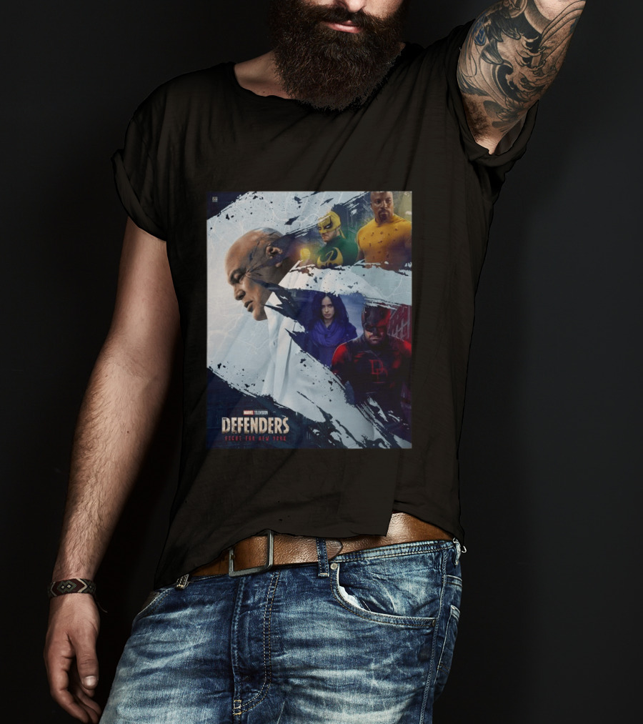 Marvel Television Defenders Fight For New York Heroes Assemble T-Shirt