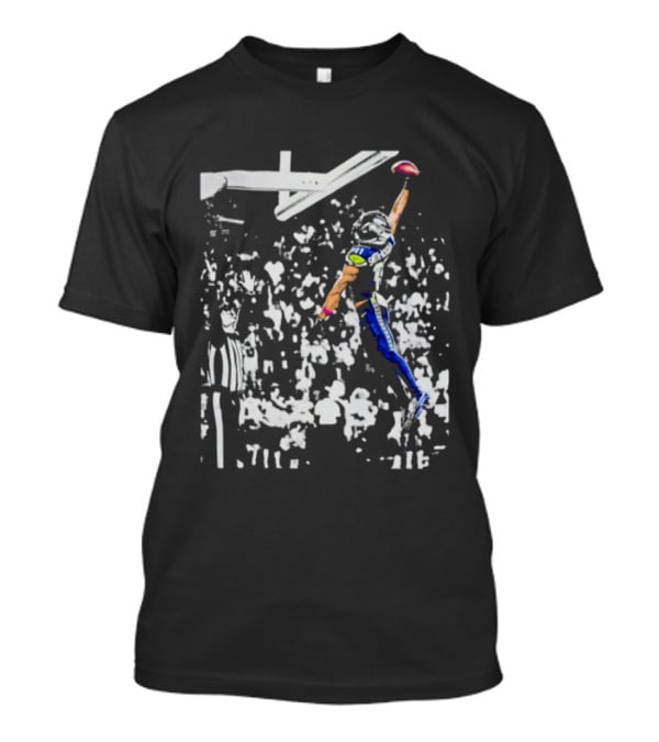 Jaxon Smith Njigba JSN Leaping Seattle Seahawks Football Slam T-Shirt