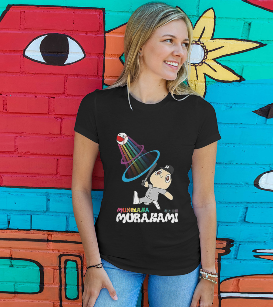 Munetaka Murakami Rainbow Baseball Character Swing T-Shirt