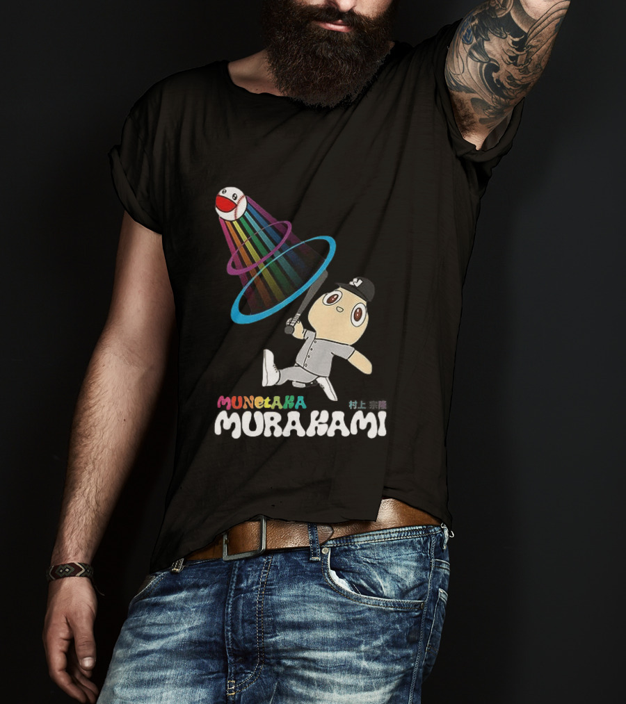 Munetaka Murakami Rainbow Baseball Character Swing T-Shirt