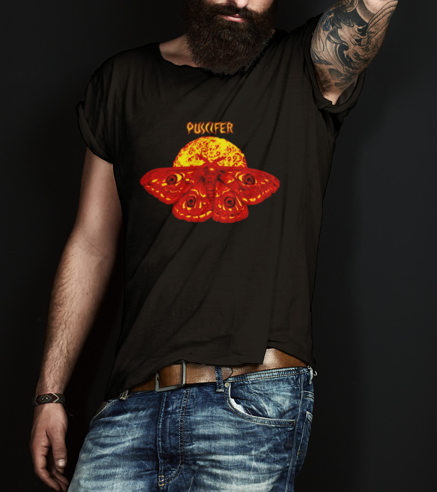 Puscifer April 4 2026 Boston MA Tour Fire Moth Sunburst T-Shirt