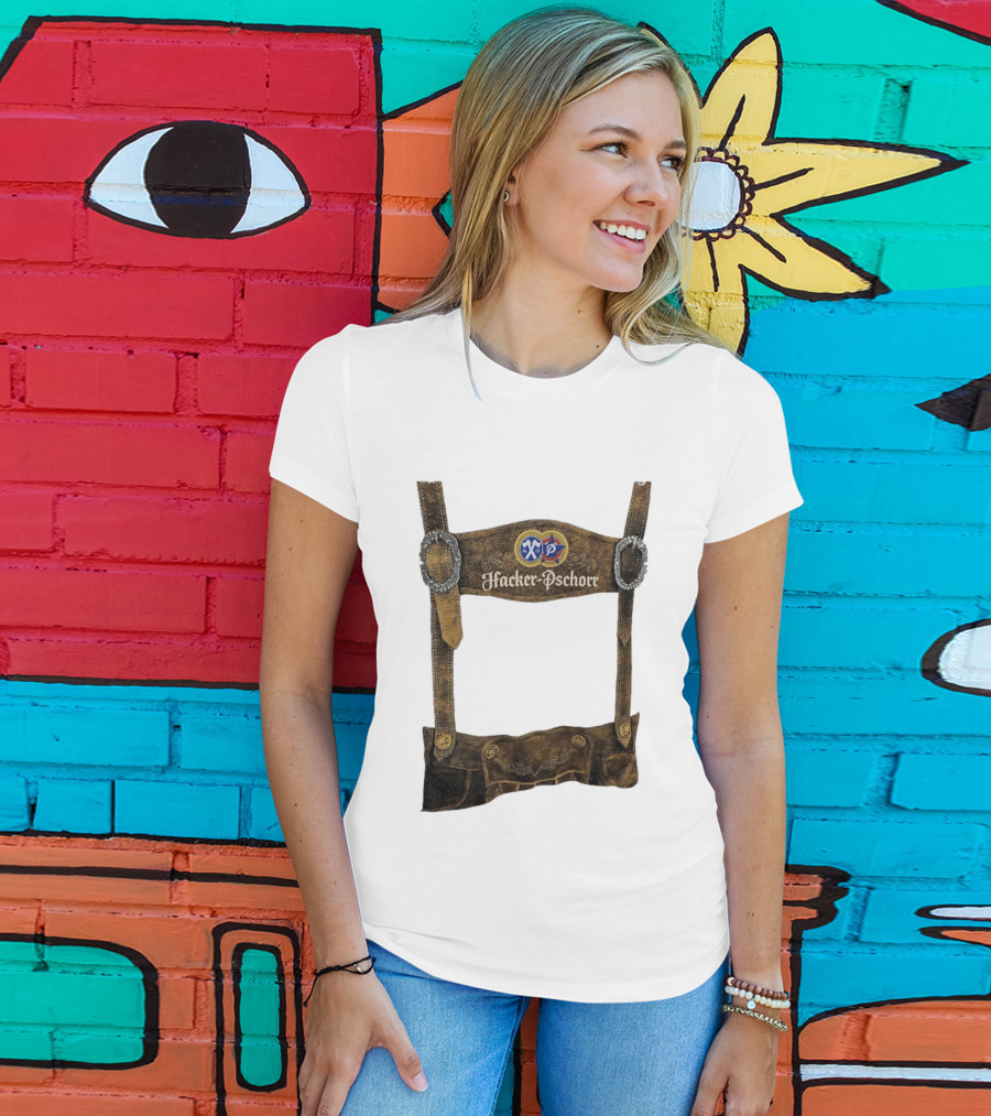 Hacker Pschorr Lederhosen Oktoberfest Beer Festival Bavarian Costume T-Shirt