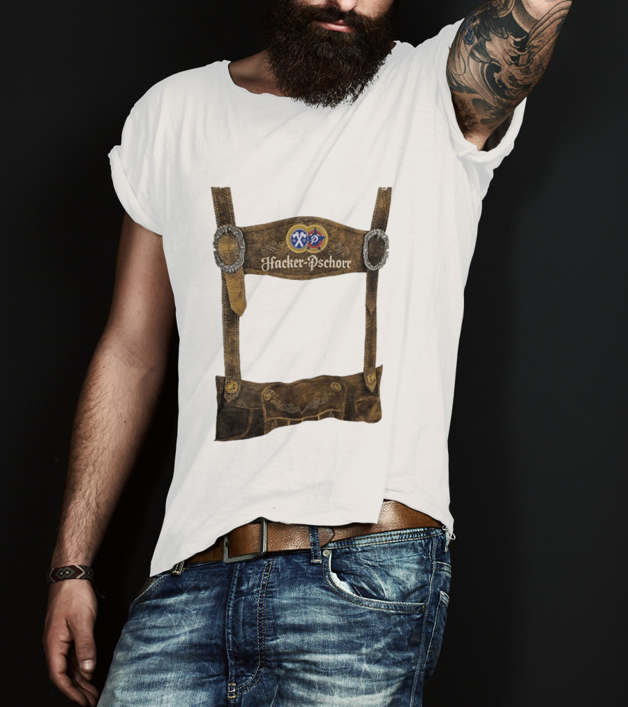Hacker Pschorr Lederhosen Oktoberfest Beer Festival Bavarian Costume T-Shirt