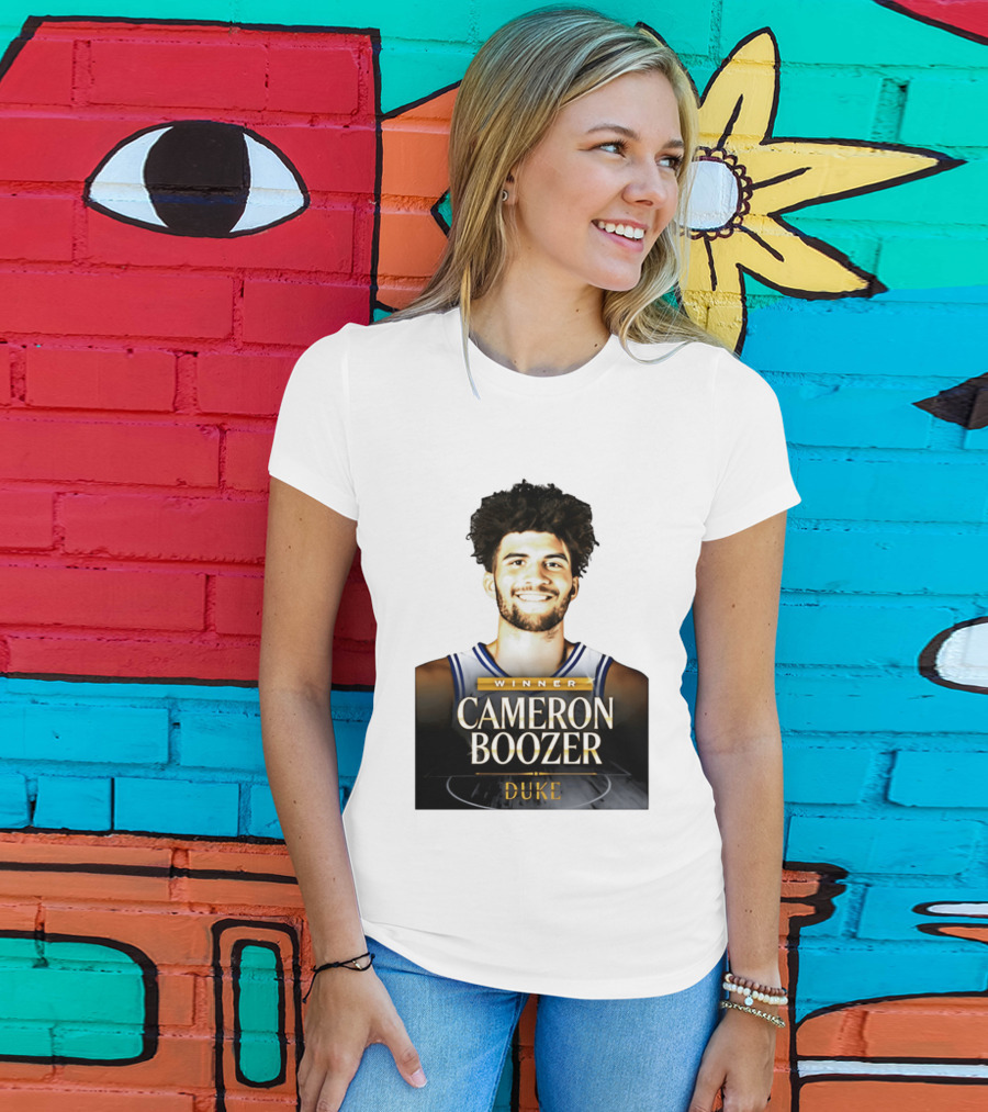 Winner Cameron Boozer Duke Basketball 2026 Naismith Men's College Player Of The Year T-Shirt