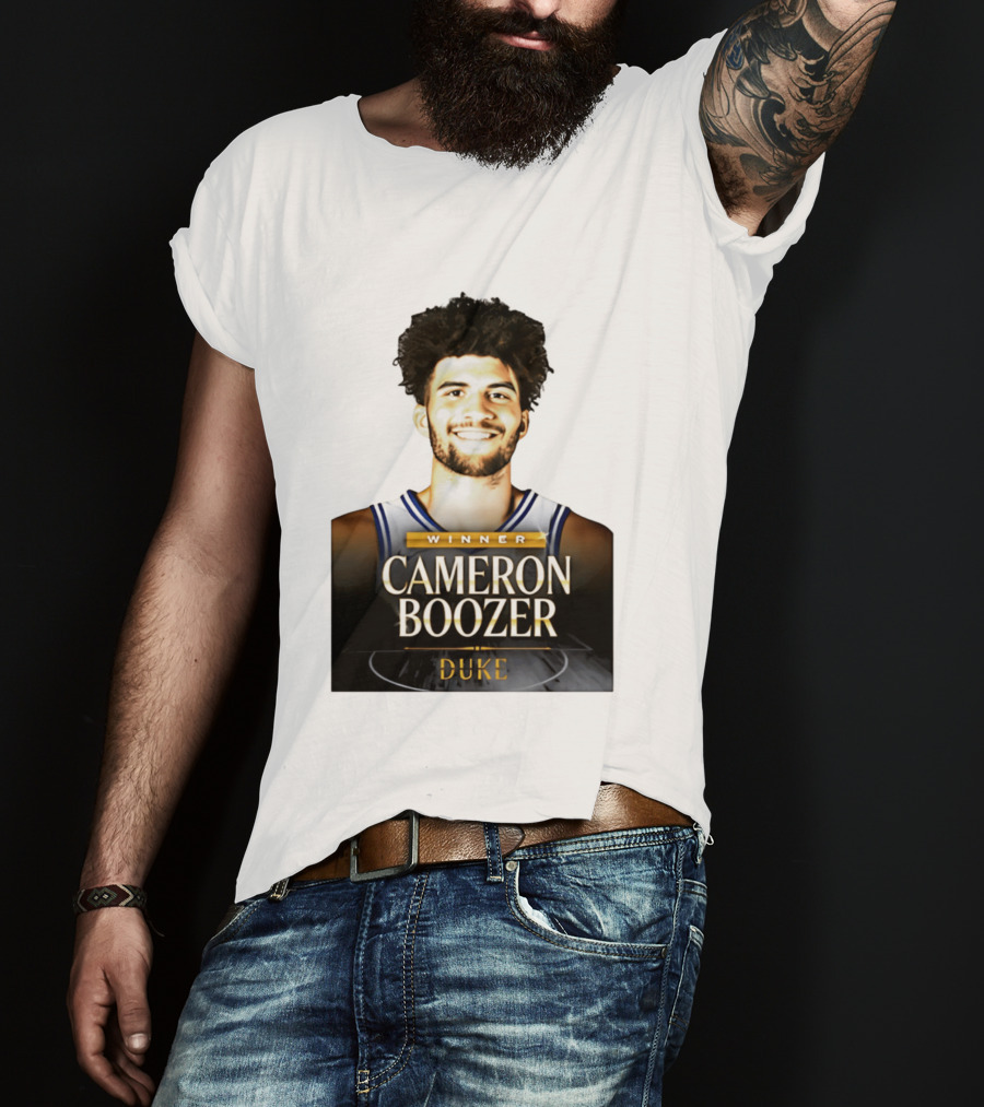 Winner Cameron Boozer Duke Basketball 2026 Naismith Men's College Player Of The Year T-Shirt