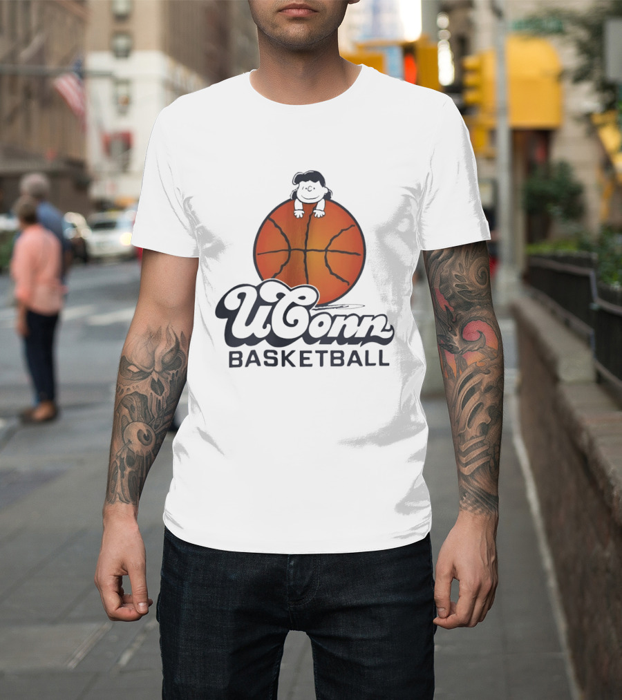 Peanuts X UConn Huskies Lucy Basketball UConn Basketball T-Shirt