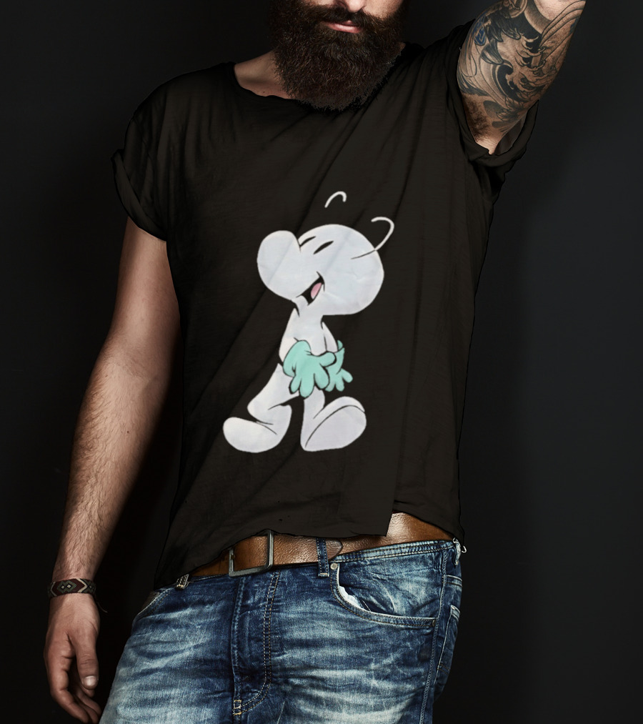 Fone Bone Character In Green Gloves Vintage Comic Style Bone Series T-Shirt