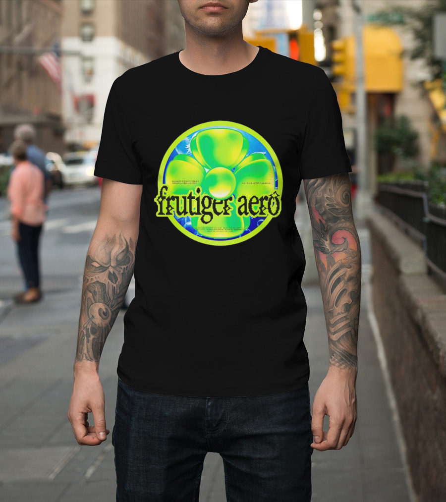 Frutiger Aero Psychedelic Neon Flower T-Shirt