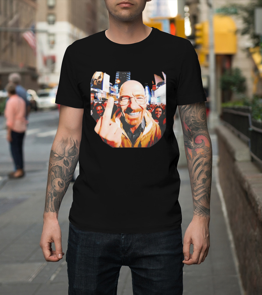 Breaking Bad Walter White Iconic Gesture In Urban Setting T-Shirt