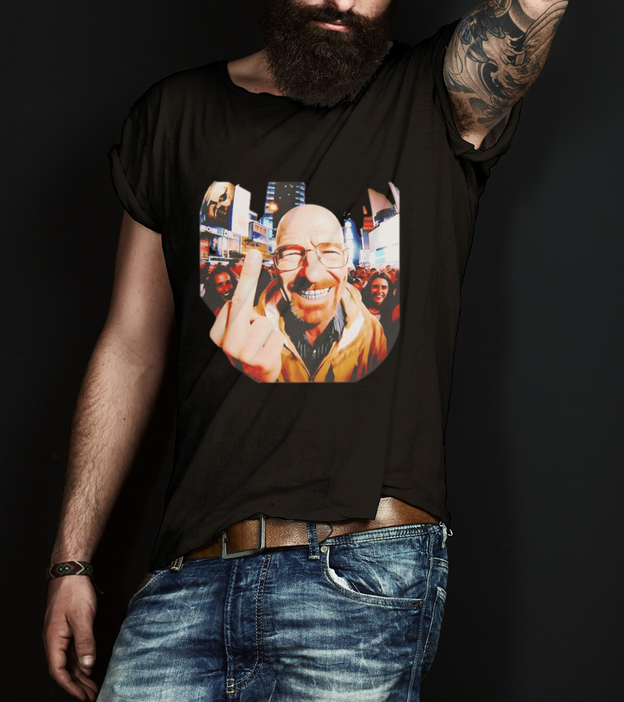Breaking Bad Walter White Iconic Gesture In Urban Setting T-Shirt