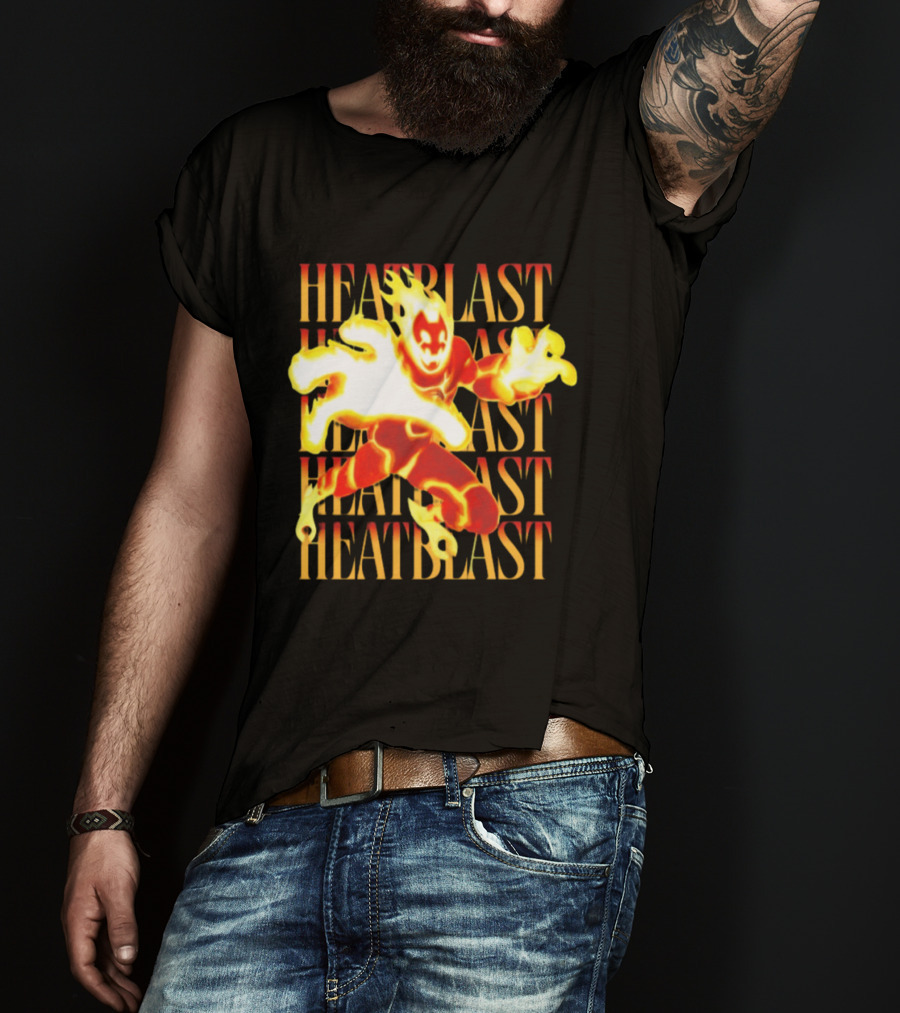 Ben 10 Heatblast Character Fiery Action Burst T-Shirt