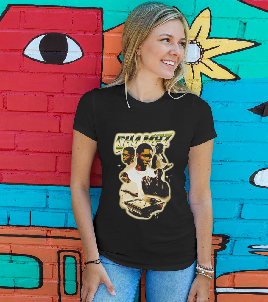 Champz Musical Artist Retro Style Car And Portraits T-Shirt
