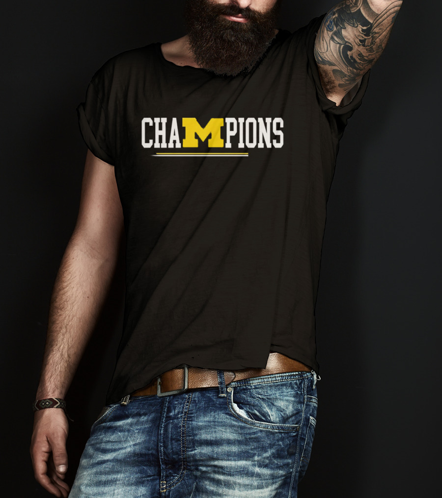 Michigan Wolverines Champions Domination Scores T-Shirt