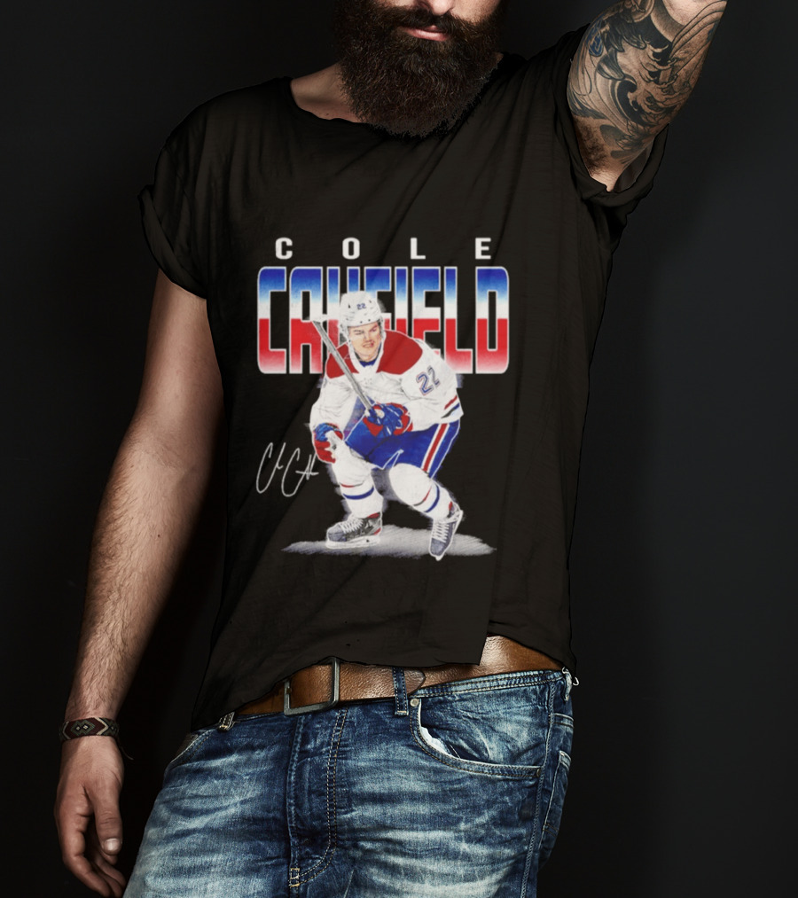 Cole Caufield Montreal Canadiens Number 22 Ice Hockey Player T-Shirt
