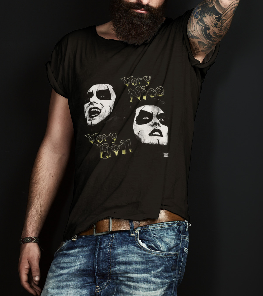 Danhausen WWE Very Nice Very Evil Grunge Face T-Shirt