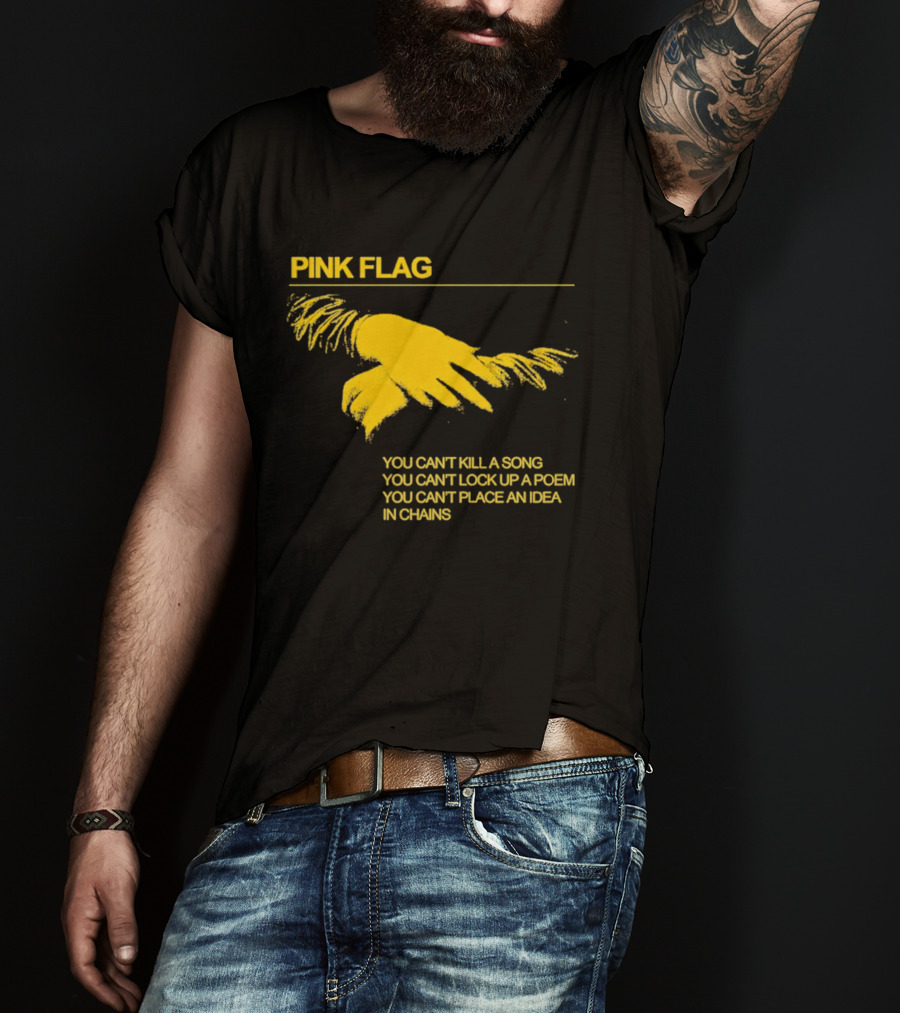 Pink Flag You Can't Kill A Song Poem Idea In Chains T-Shirt