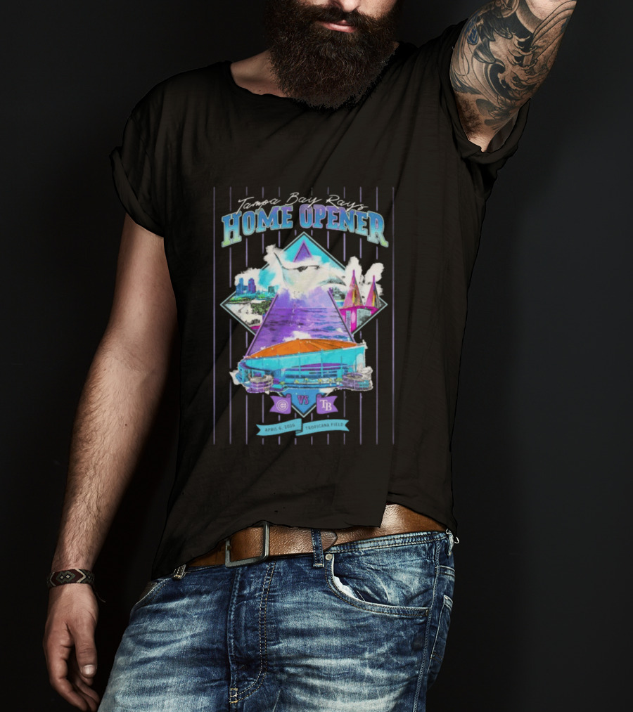 Tampa Bay Rays Home Opener Tropicana Field Skyline T-Shirt