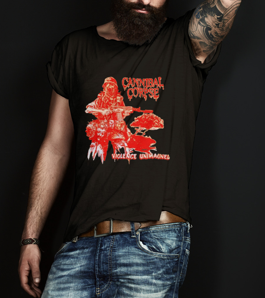 Cannibal Corpse Violence Unimagined Skeleton Soldier Album Merch T-Shirt