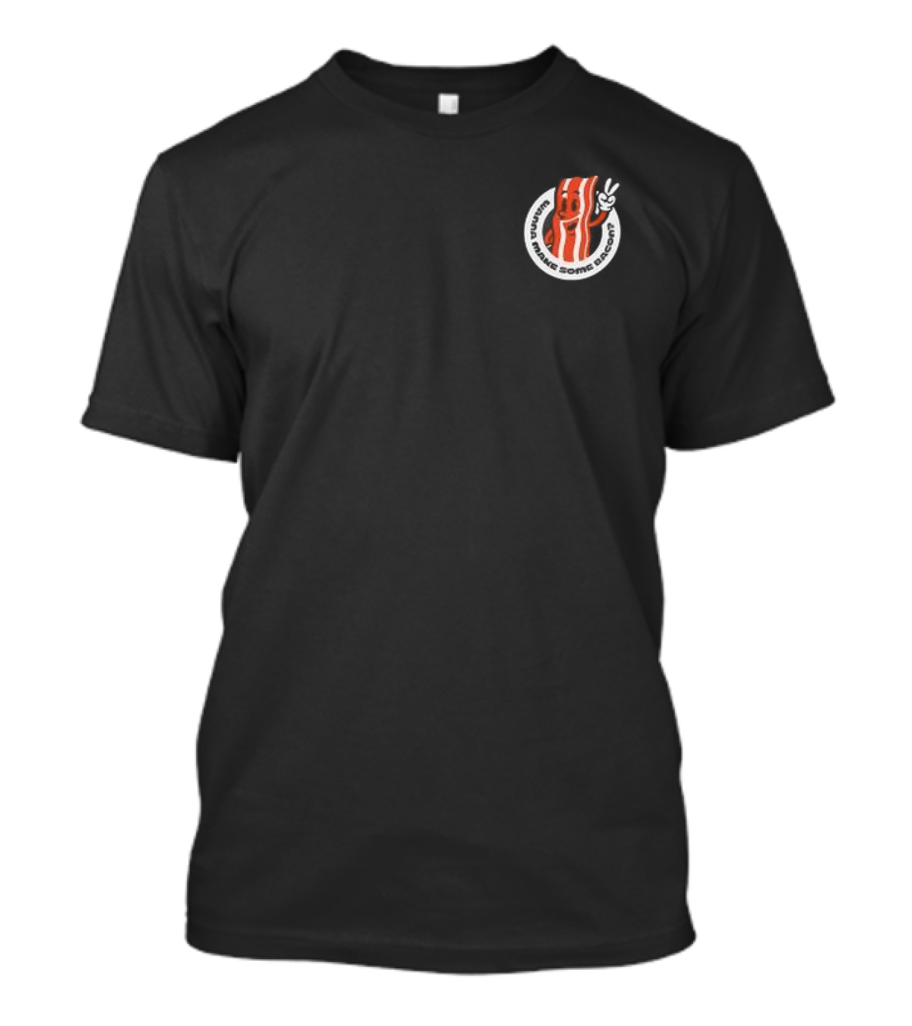 Dropout Bacon And Threats Black T-Shirt