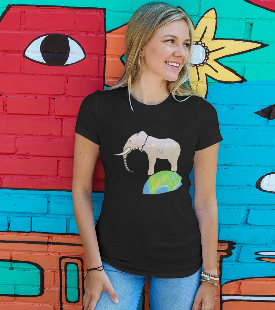 Elephant Long Covid Earth T-Shirt