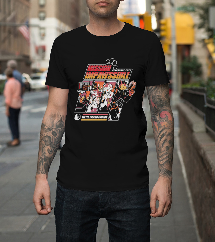 Mission Impawssible Little Island Furcon 2026 Singapore Pawprint Spy T-Shirt